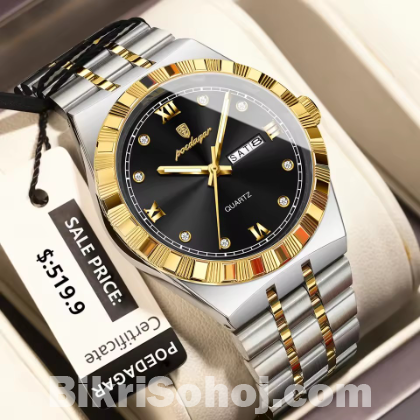 POEDAGAR Luminous Quartz Men’s Watch